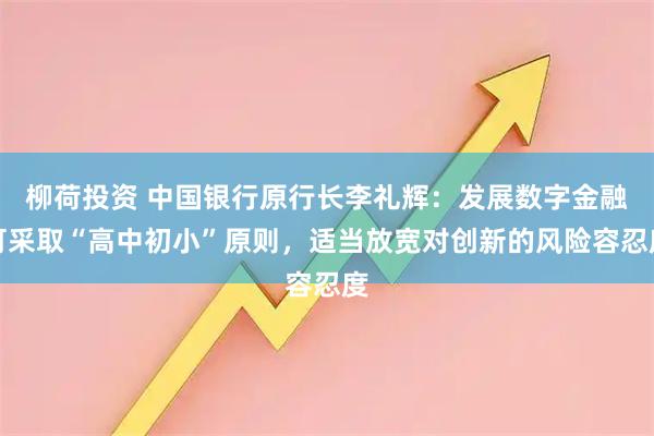 柳荷投资 中国银行原行长李礼辉：发展数字金融可采取“高中初小”原则，适当放宽对创新的风险容忍度