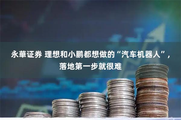 永華证券 理想和小鹏都想做的“汽车机器人”，落地第一步就很难