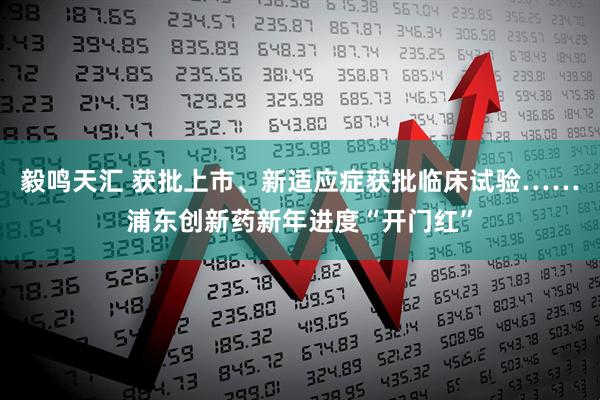 毅鸣天汇 获批上市、新适应症获批临床试验……浦东创新药新年进度“开门红”